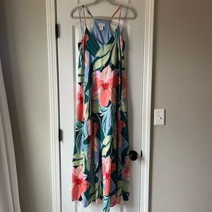 Nicole Miller Strappy Maxi Floral Dress